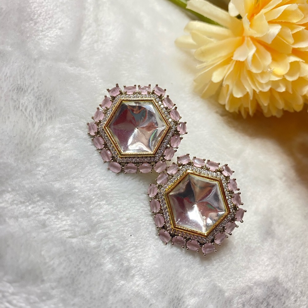 Cubic zirconia and Kundan stone